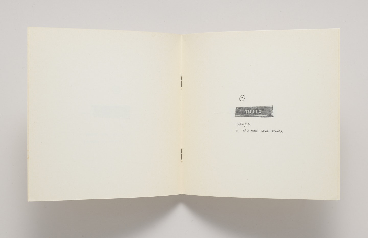 Giovanni Anselmo: [exhibition]: October 31, 1972