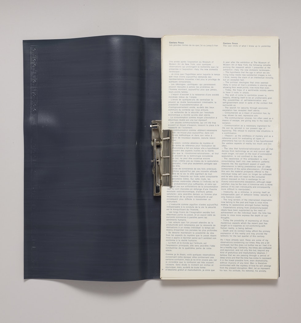 Gaetano Pesce, Le futur est peut-être passé