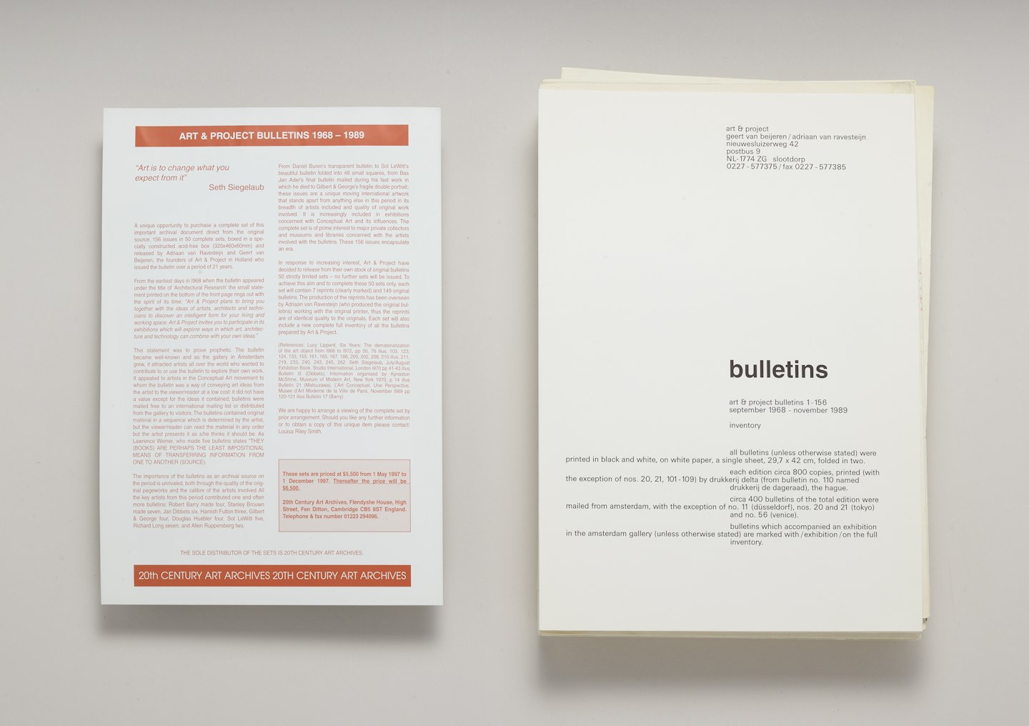 Art & Project Bulletin