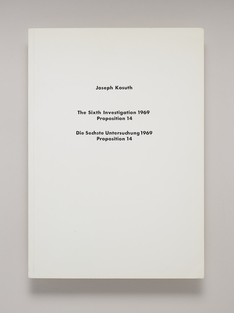 The Sixth Investigation 1969 Proposition 14 = Die Sechste Untersuchung 1969 Proposition 14
