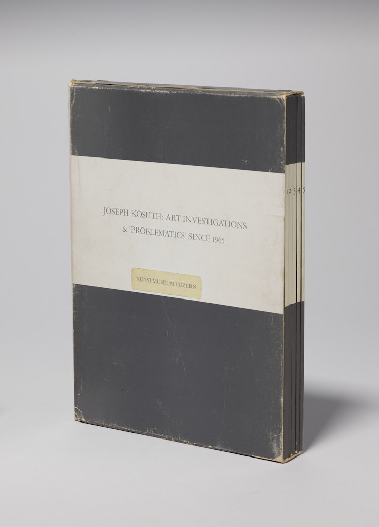 Joseph Kosuth: Art Investigations & 'Problematics' Since 1965