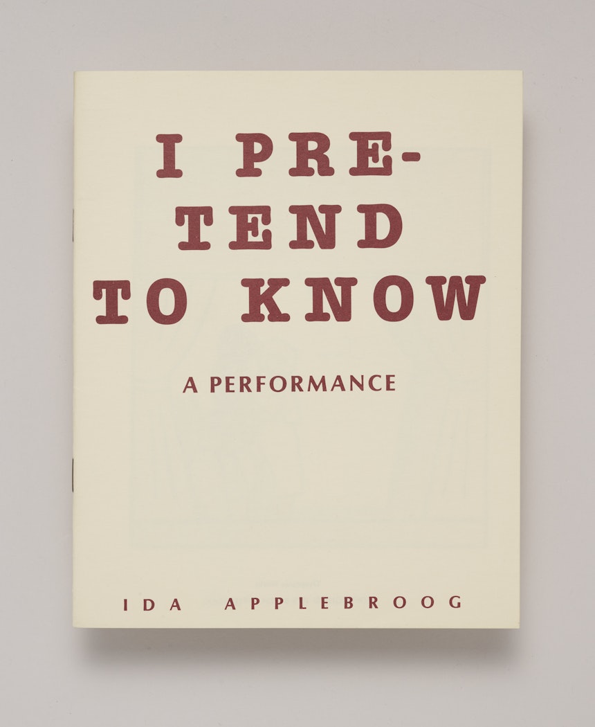 I Pretend to Know: A Performance