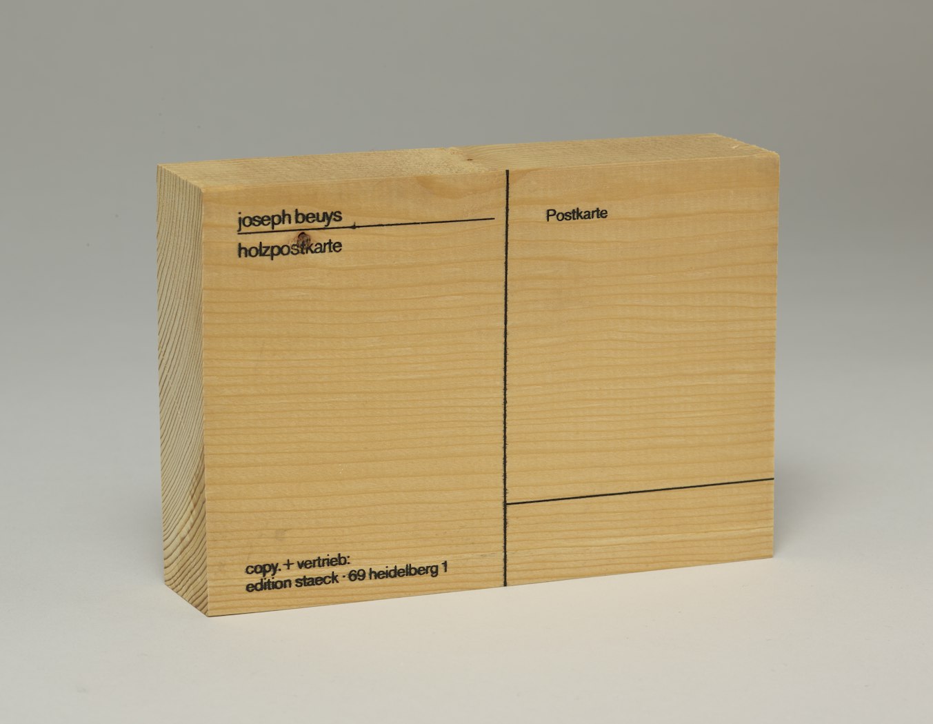 Joseph Beuys Holzpostkarte