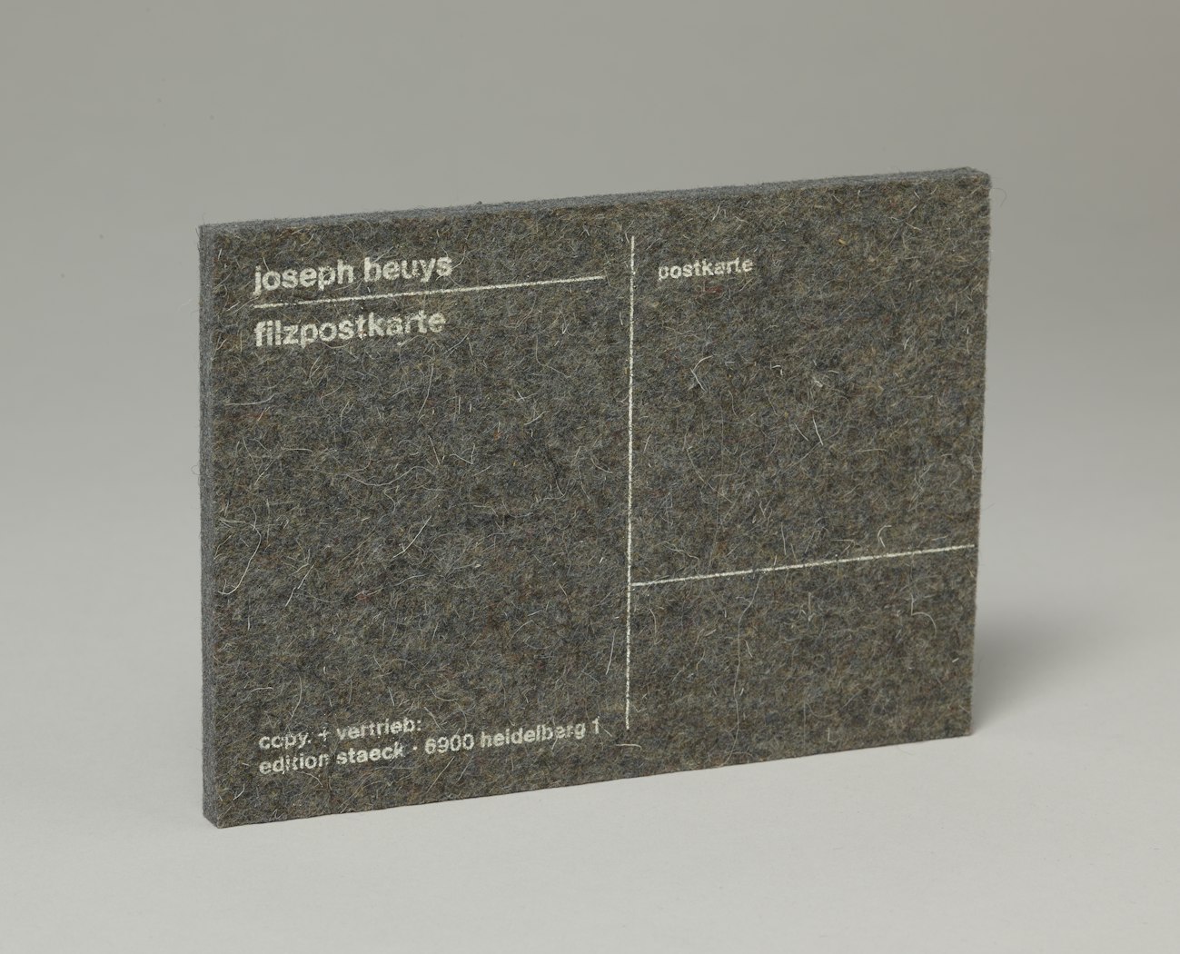 Joseph Beuys Filzpostkarte