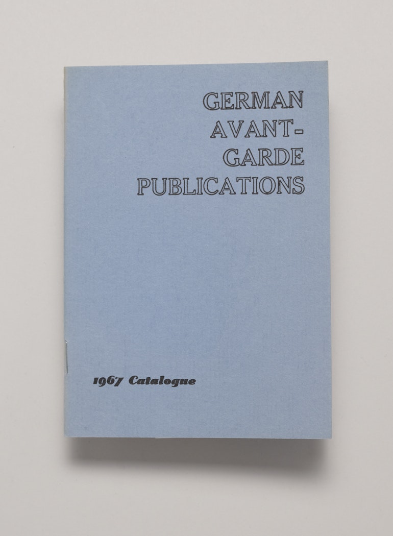 "German Avant-Garde Publications" and 1967 Catalogue