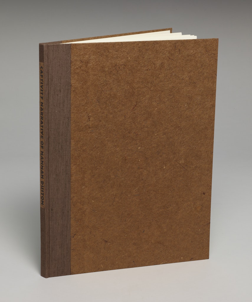 thirty-five woodblock prints in the book The Captivity Narrative of Hannah Duston