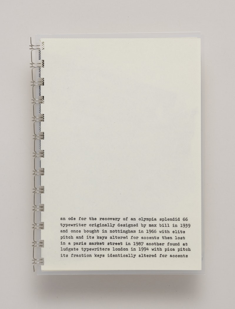 An Ode for the Recovery of an Olympia Splendid 66 Typewriter...