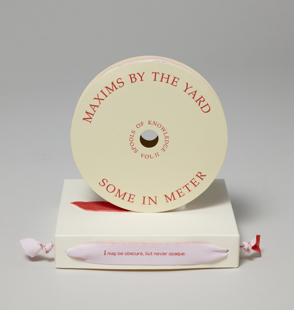 Maxims by the Yard: Some in Meter