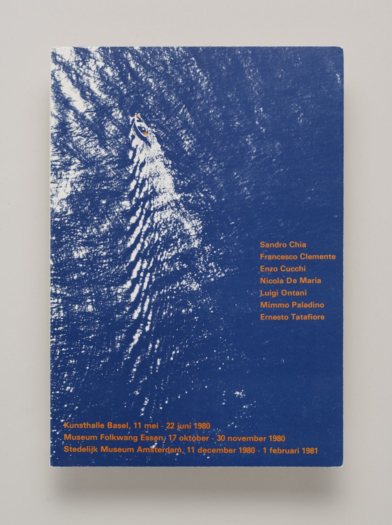 Sandro Chia, Francesco Clemente, Enzo Cucchi, Nicola de Maria, Luigi Ontani, Mimmo Paladino, Ernesto Tatafiore: Kunsthalle Basel, 11 mei - 22 juni 1980, Museum Folkwang Essen, 17 oktober - 30 november 1980, Stedelijk Museum Amsterdam, 11 december 1908 - 1 februari 1981