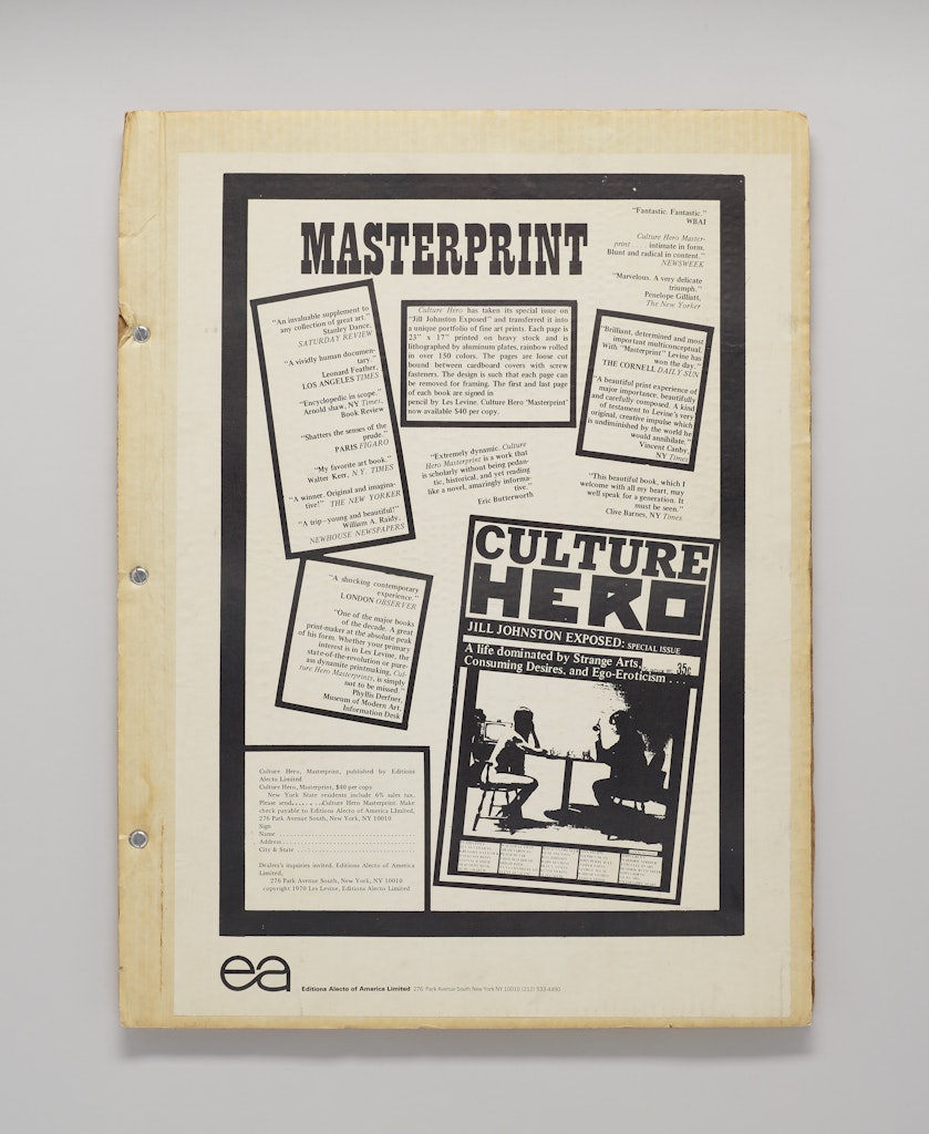 Culture Hero Masterprint: Jill Johnston Exposed