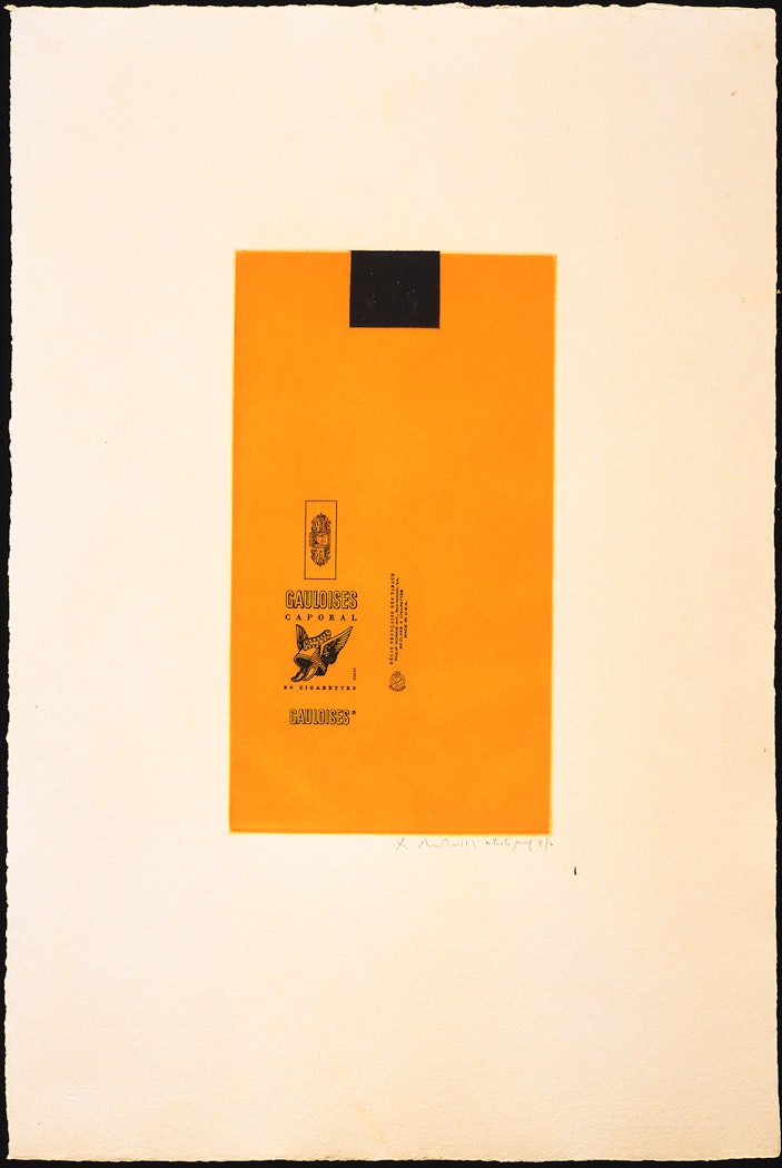 Gauloises Bleues (Yellow with Black Square)
