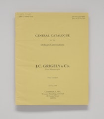 General Catalogue No. 39: Ordinary Conversations