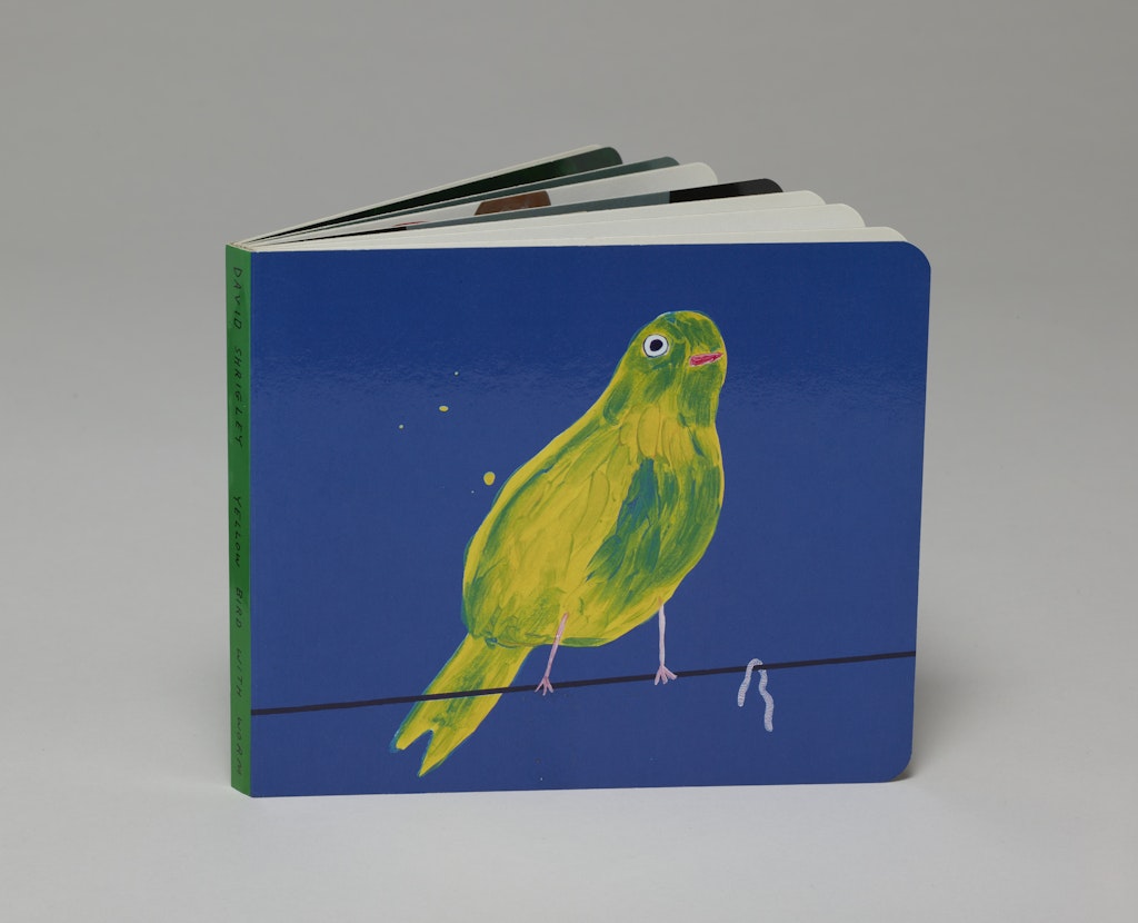 Yellow Bird with Worm