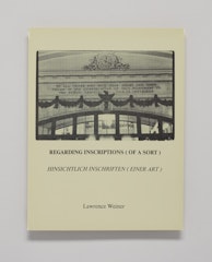 Regarding Inscriptions (of a Sort) (Hinsichtlich Inschriften (Einer Art))