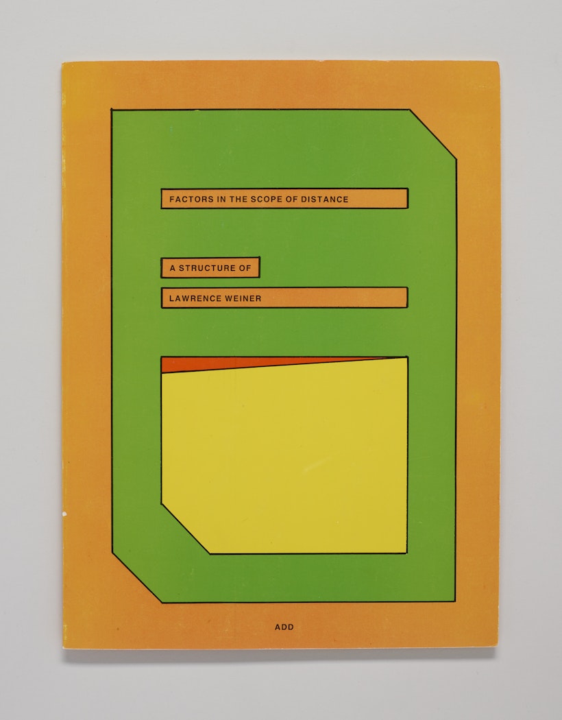 Factors in the Scope of Distance: a structure of Lawrence Weiner