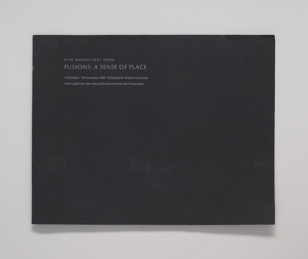 Five Broadsides from Fusions: A Sense of Place