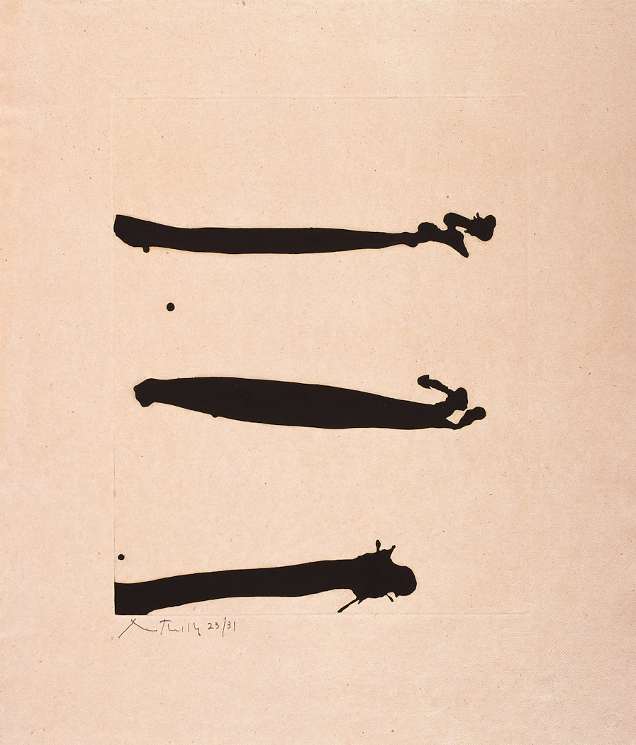 Dutch Linen Suite 3 from a suite of five lift-ground etchings