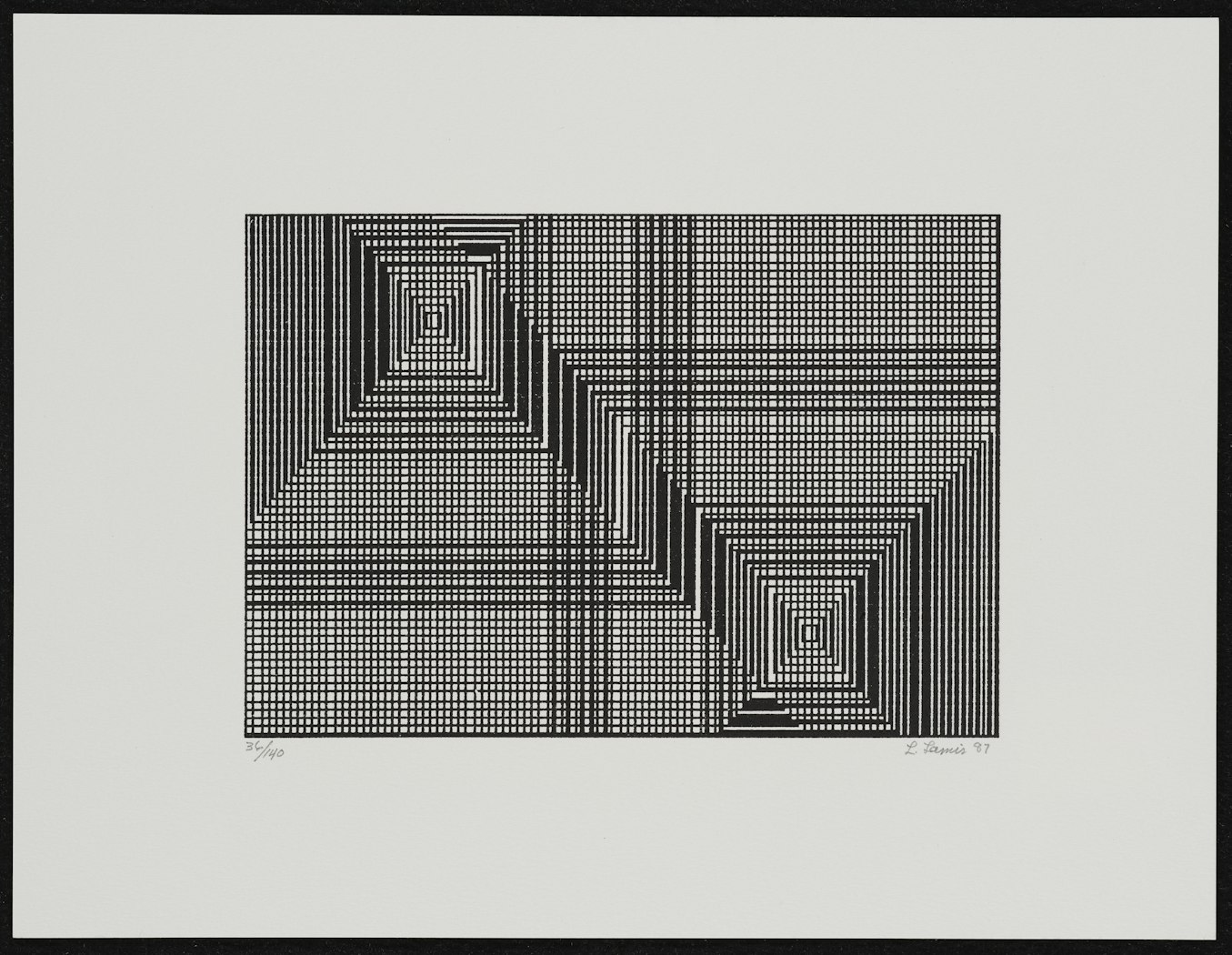 Untitled:  Computer Generated Image from the American Abstract Artists Fiftieth Anniversary Print Portfolio
