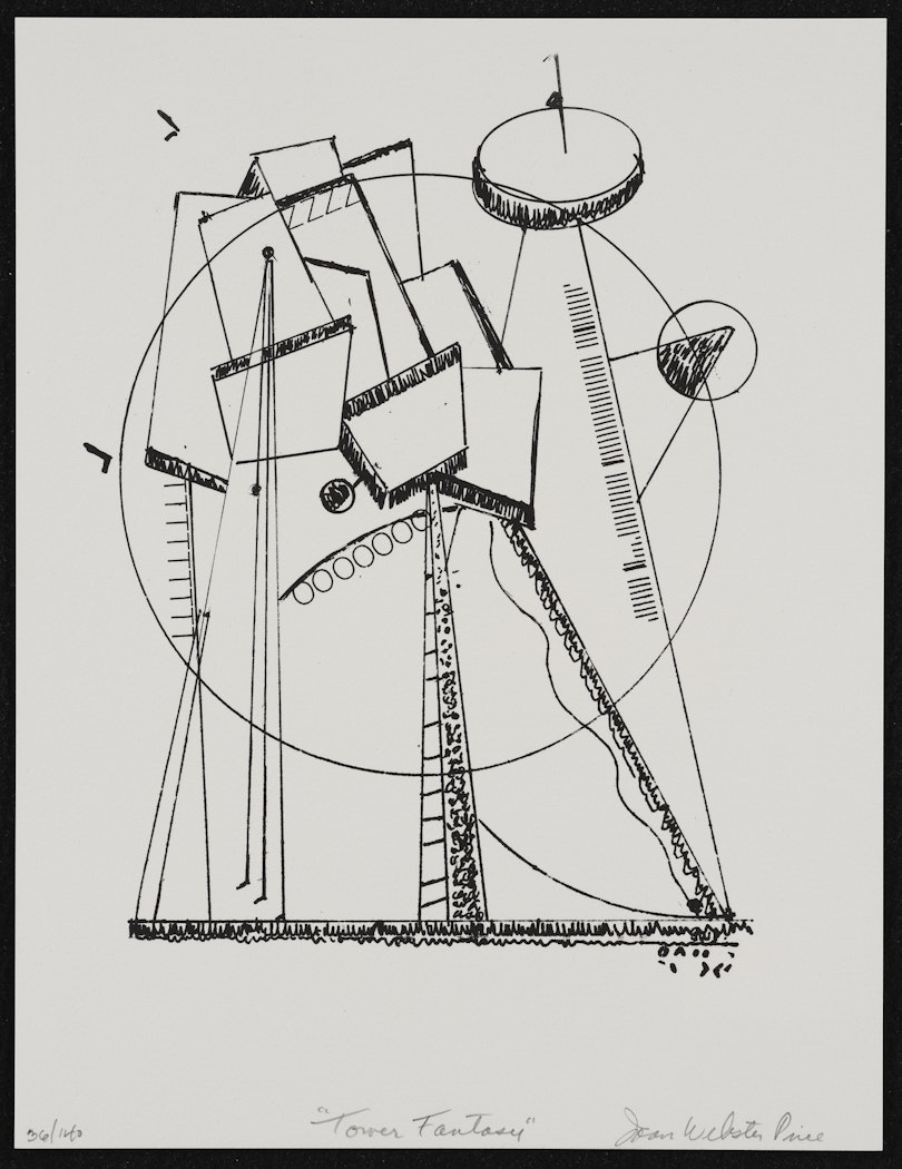 Tower Fantasy from the American Abstract Artists Fiftieth Anniversary Print Portfolio