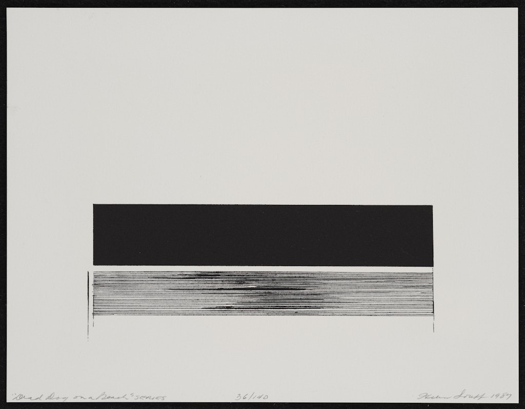 Dead Dog on a Beach Series from the American Abstract Artists Fiftieth Anniversary Print Portfolio