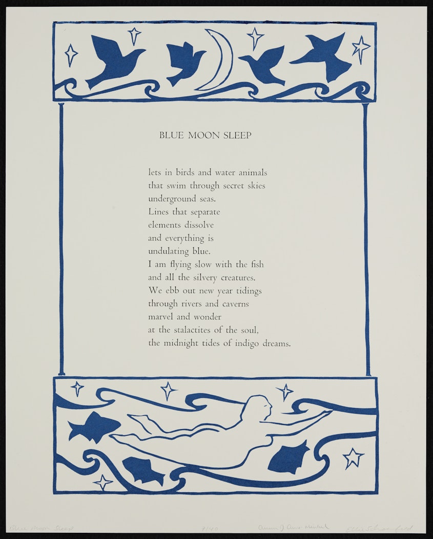 Blue Moon Sleep from the Thirteen Broadsides portfolio 