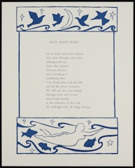 Blue Moon Sleep from the Thirteen Broadsides portfolio 