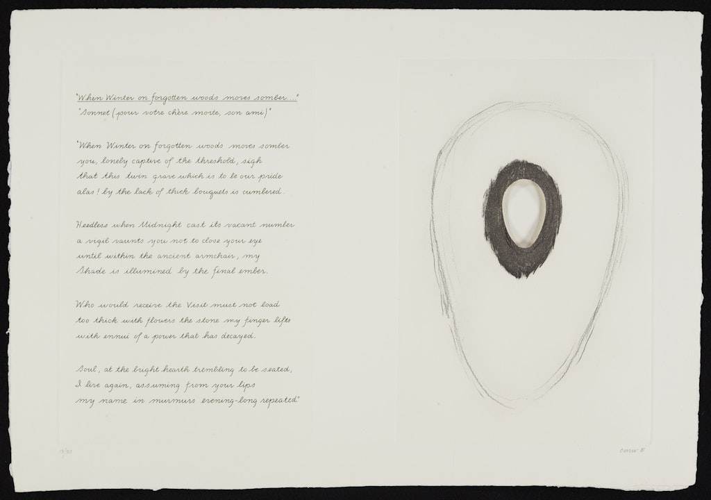 When Winter on Forgotten Woods Moves Somber  from the portfolio Seven Poems by Stéphane Mallarmé