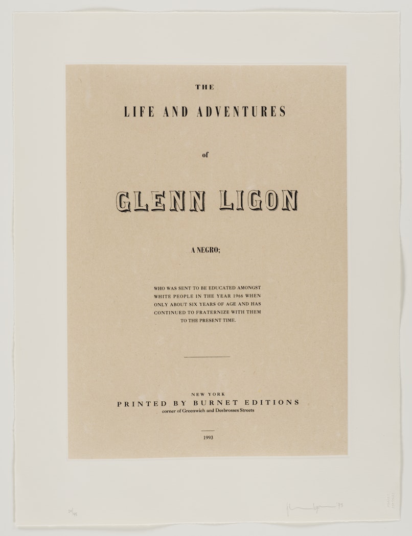 untitled [The Life and Adventures of Glenn Ligon] from Narratives 