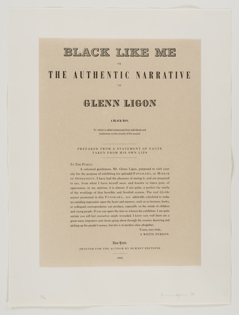 untitled [Black Like Me] from Narratives 