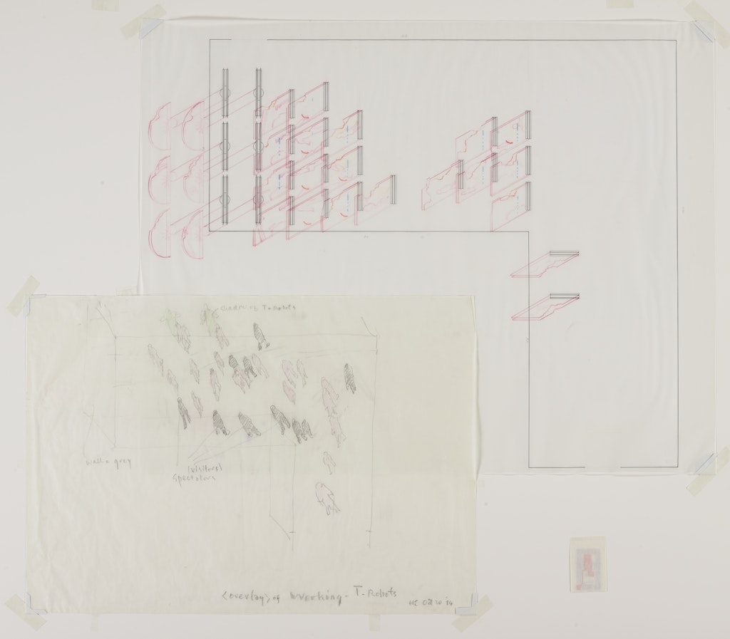 Working drawing of the Working Space from the exhibition Tokyo:  Form and Spirit