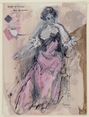 Costume design for Lee Venora (Suzanne) from "The Secret of Suzanne"