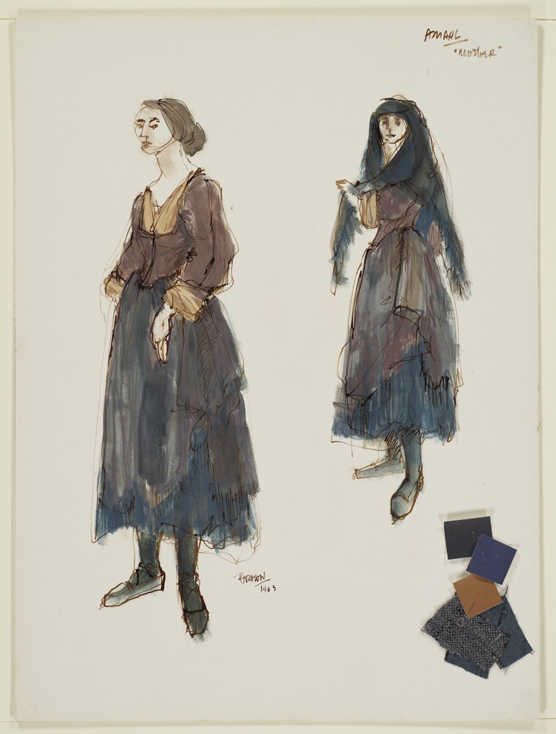 Costume design for Mother from "Amahl and the Night Visitors"