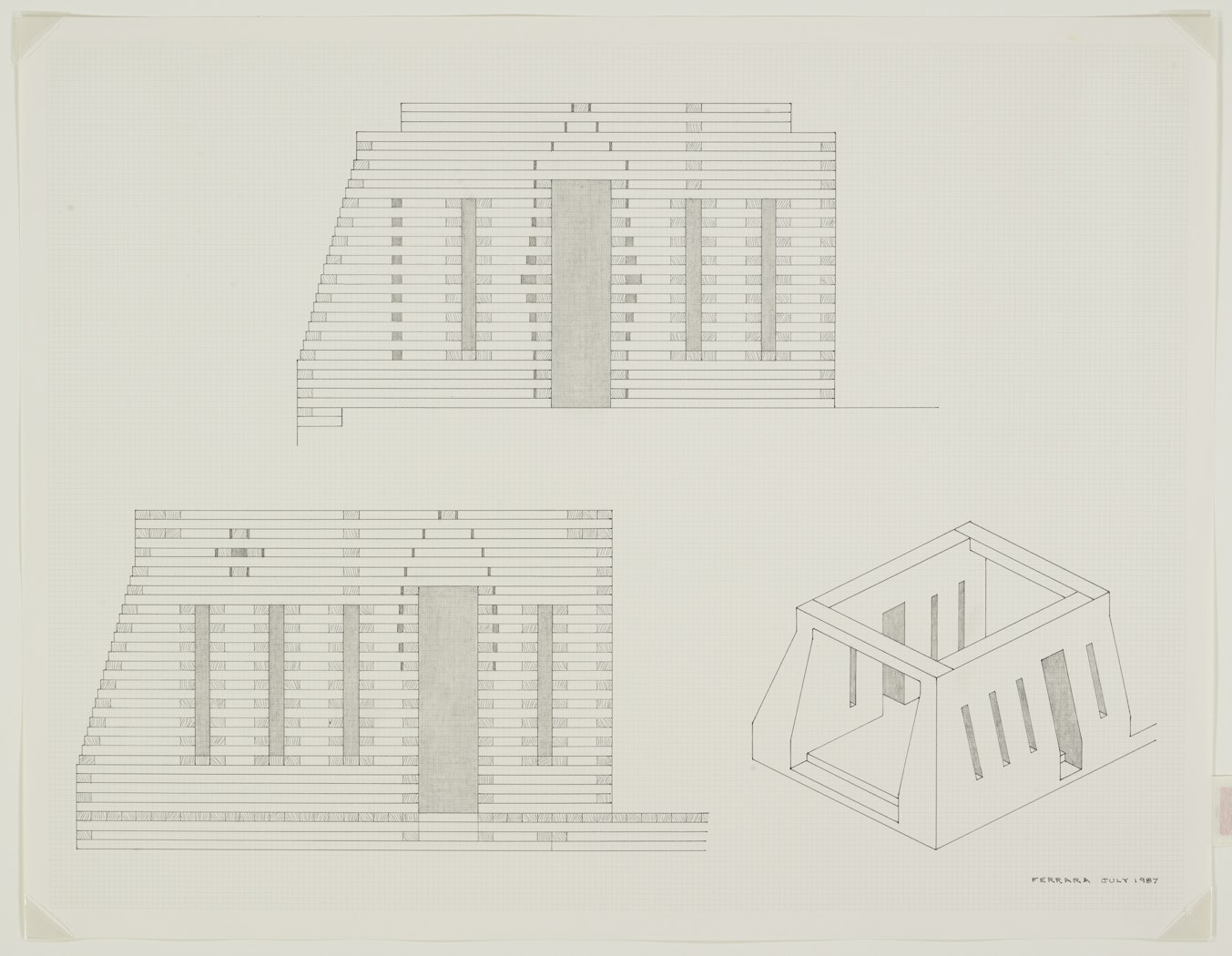 Elevation drawing for Belvedere