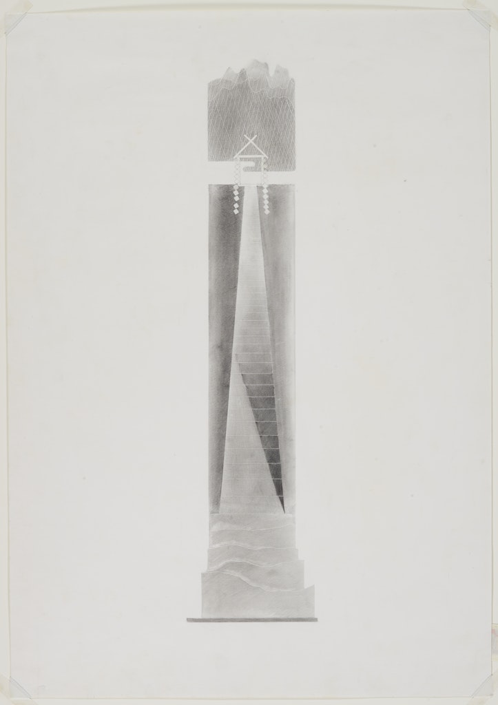 drawing for Oku (Innermost Space) from the exhibition Tokyo:  Form and Spirit