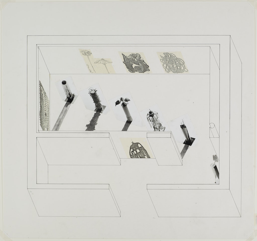 untitled collage for the Spirit Space from the exhibition Tokyo:  Form and Spirit