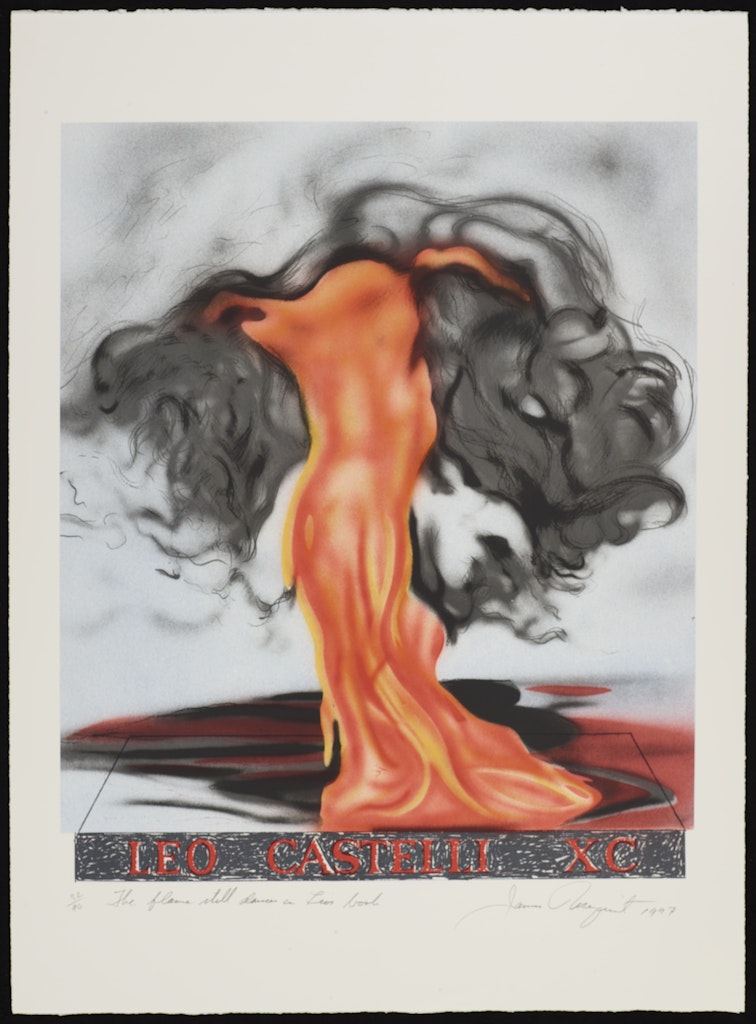 The Flame Dances on Leo's Book from Leo Castelli 90th Birthday Portfolio