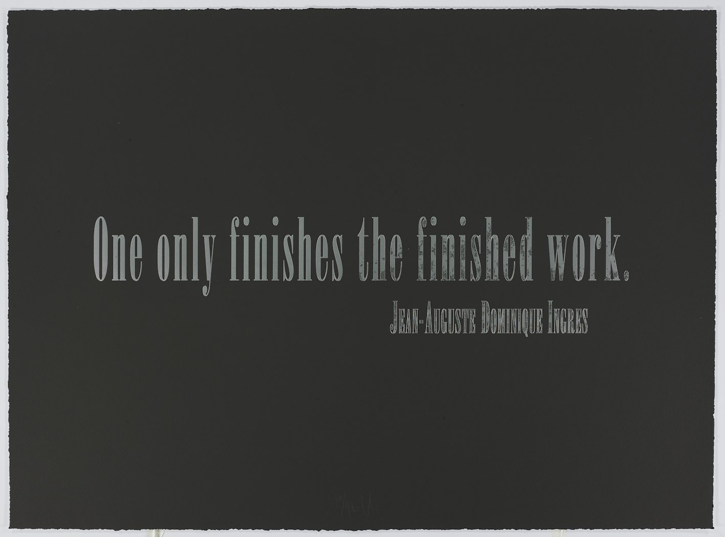 "Titled Quotation (for L.C.)"  from Leo Castelli 90th Birthday Portfolio