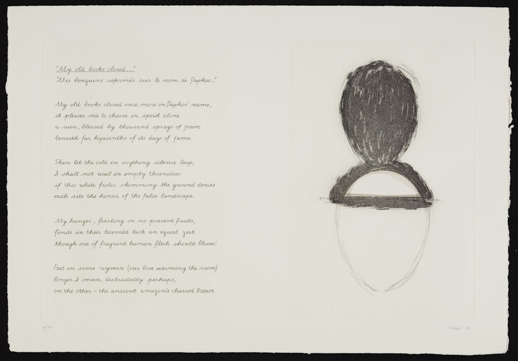 My Old Books Closed  from the portfolio Seven Poems by Stéphane Mallarmé