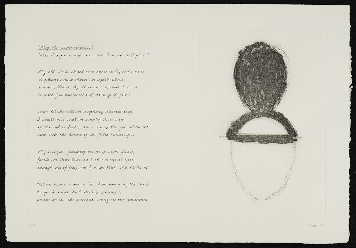 My Old Books Closed  from the portfolio Seven Poems by Stéphane Mallarmé