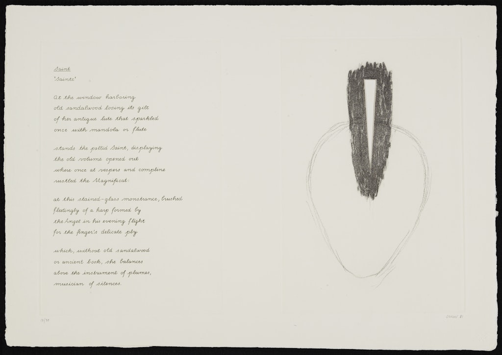 Saint from the portfolio Seven Poems by Stéphane Mallarmé