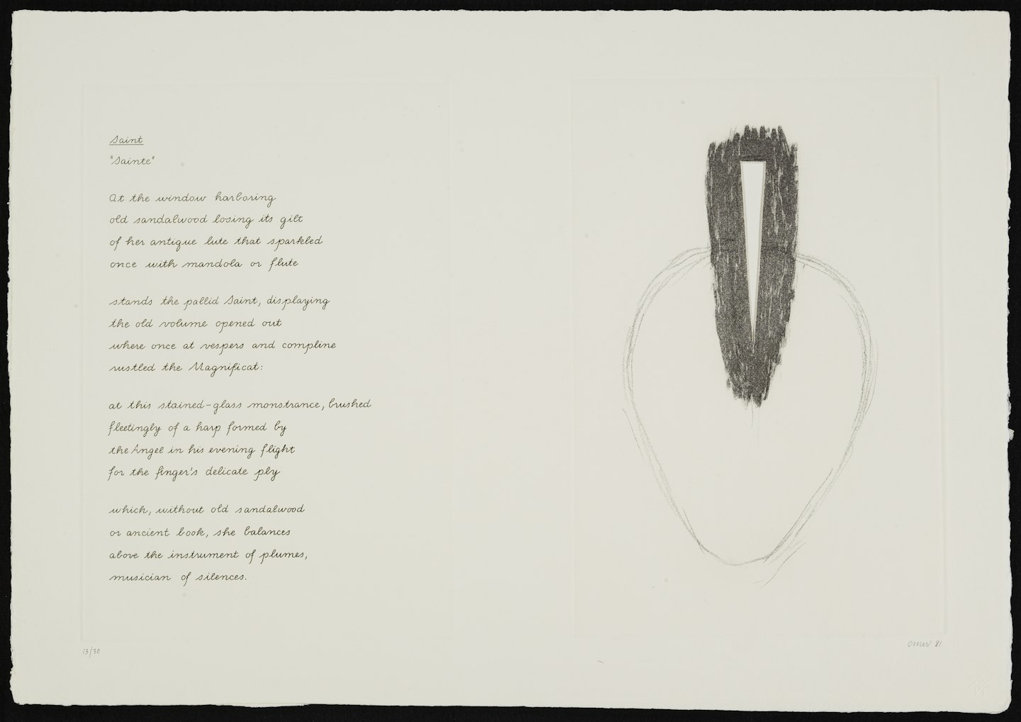 Saint from the portfolio Seven Poems by Stéphane Mallarmé
