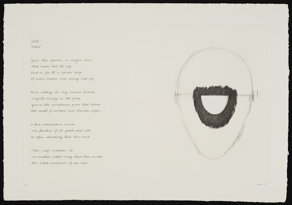 Toast from the portfolio Seven Poems by Stéphane Mallarmé