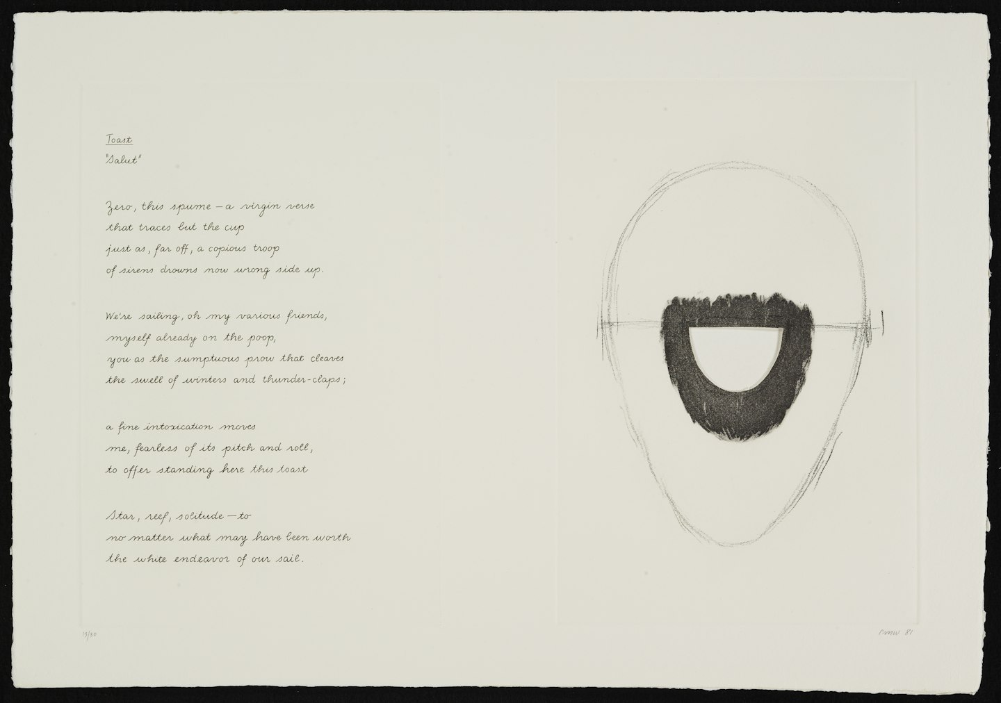 Toast from the portfolio Seven Poems by Stéphane Mallarmé