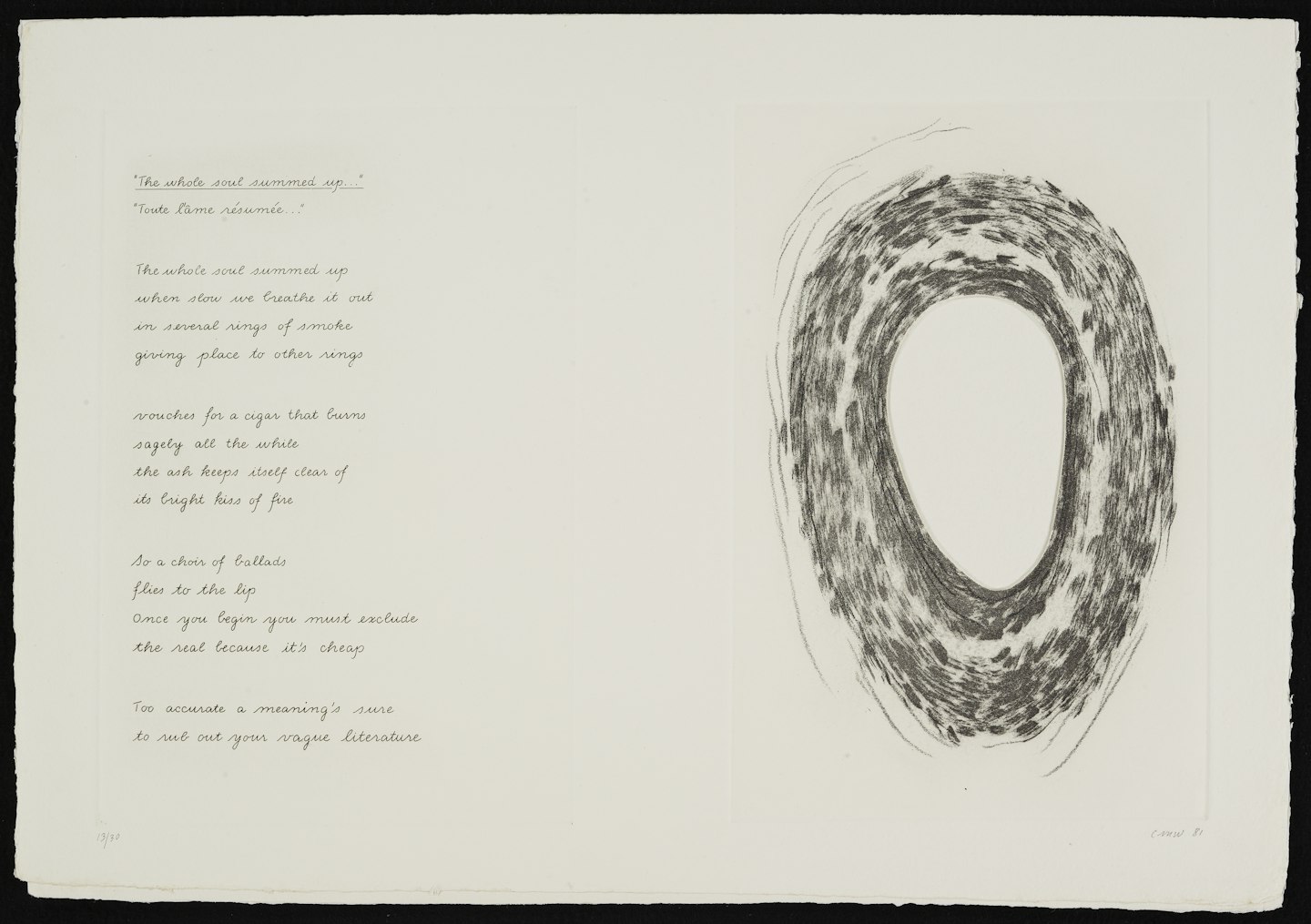 The Whole Soul Summed Up from the portfolio Seven Poems by Stéphane Mallarmé
