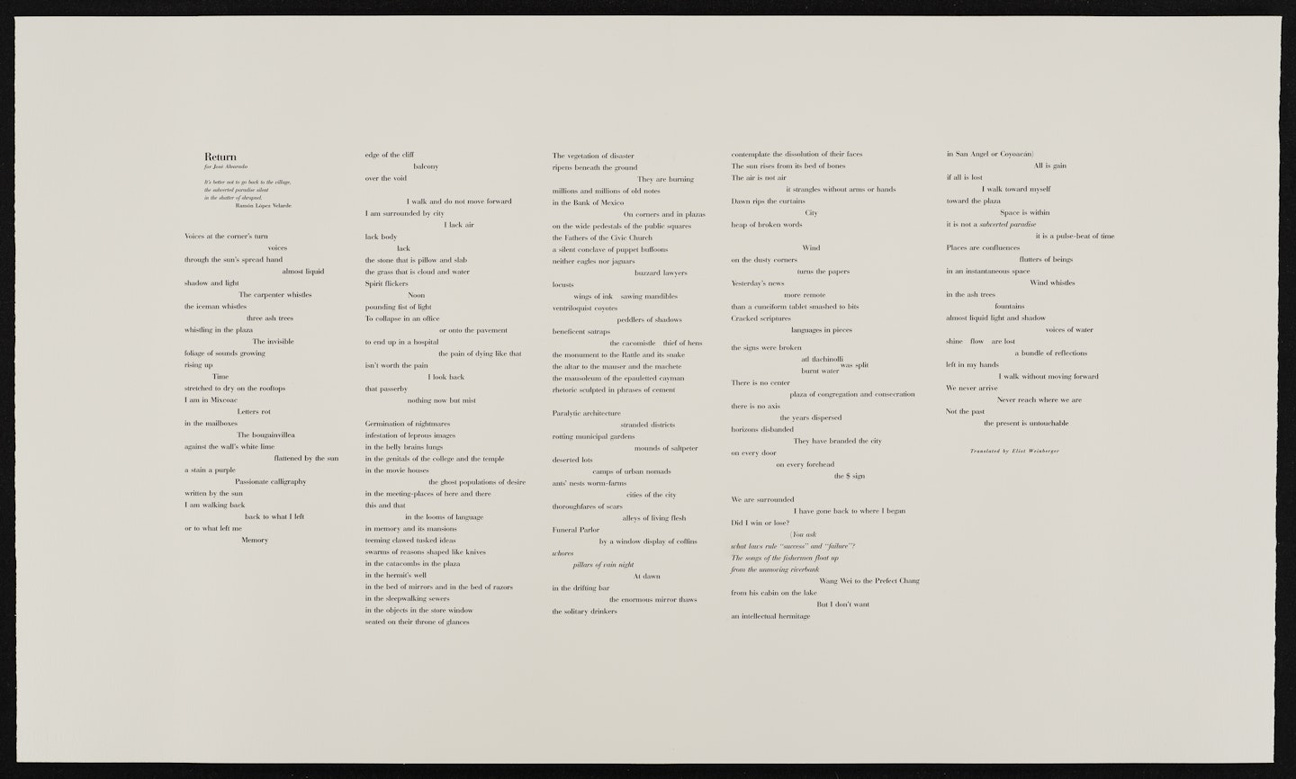 Three Poems by Octavio Paz