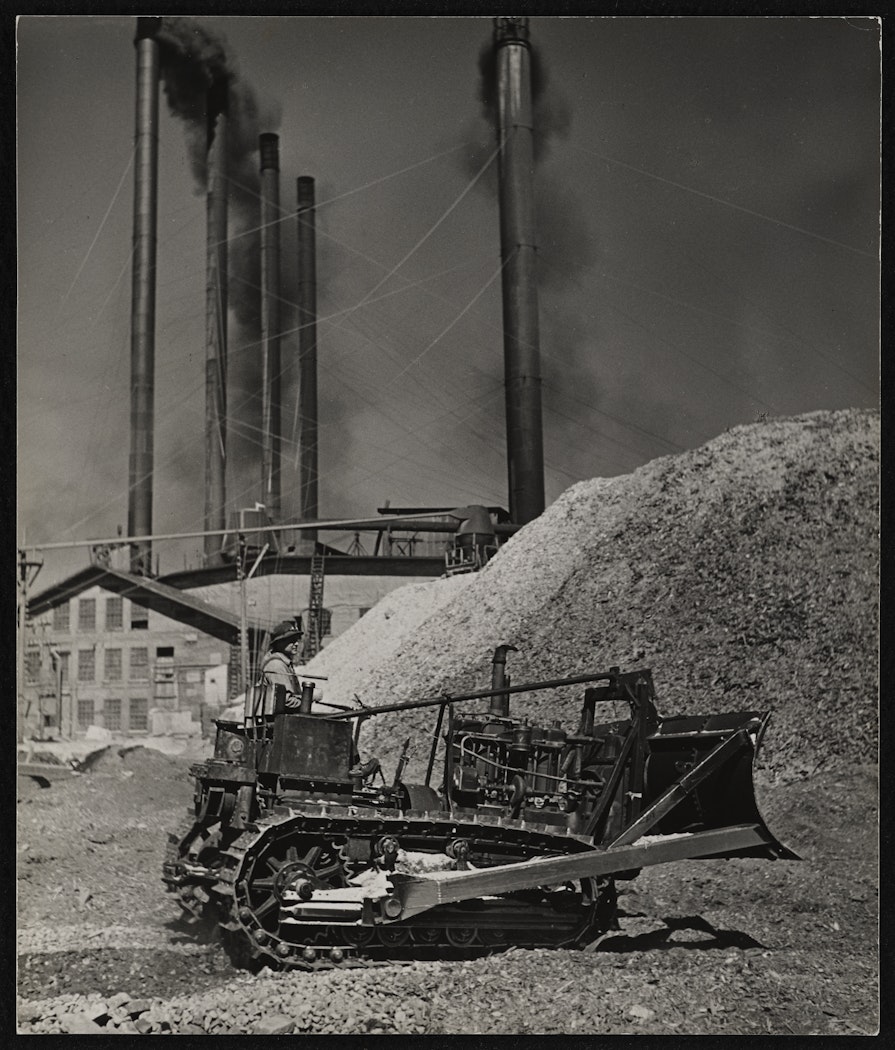 Bulldozer in Fuel Pile from The Red River Photographs
