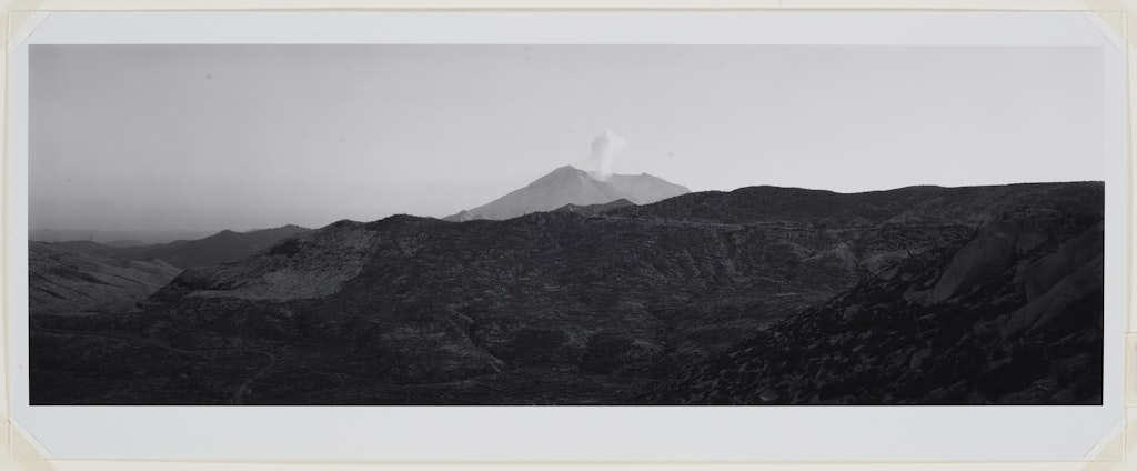 View of Mt. St. Helens crater from Independence Pass - 7.5 miles NE of Mt.St. Helens, Washington 1981