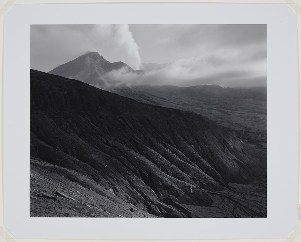 View of Mt. St. Helens crater from ridge 3.5 miles NW of Mt. St. Helens, WA 1981