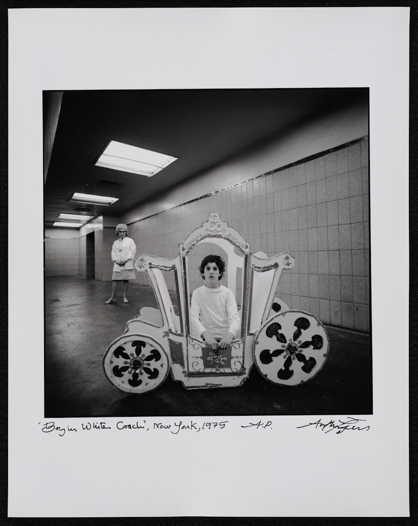 Boy in White Coach, New York