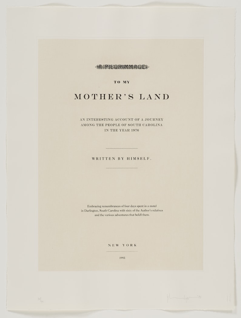 untitled [Pilgrimmage to My Mother's Land] from Narratives 